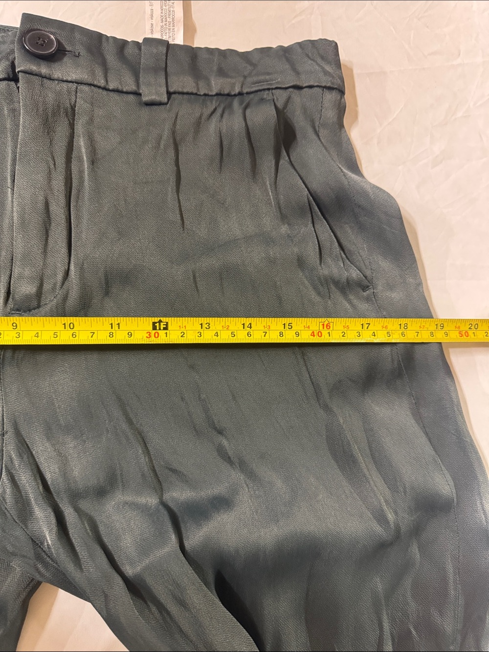 Zara pants and button front satin blouse smooth in Slate grey - Picture 9 of 16